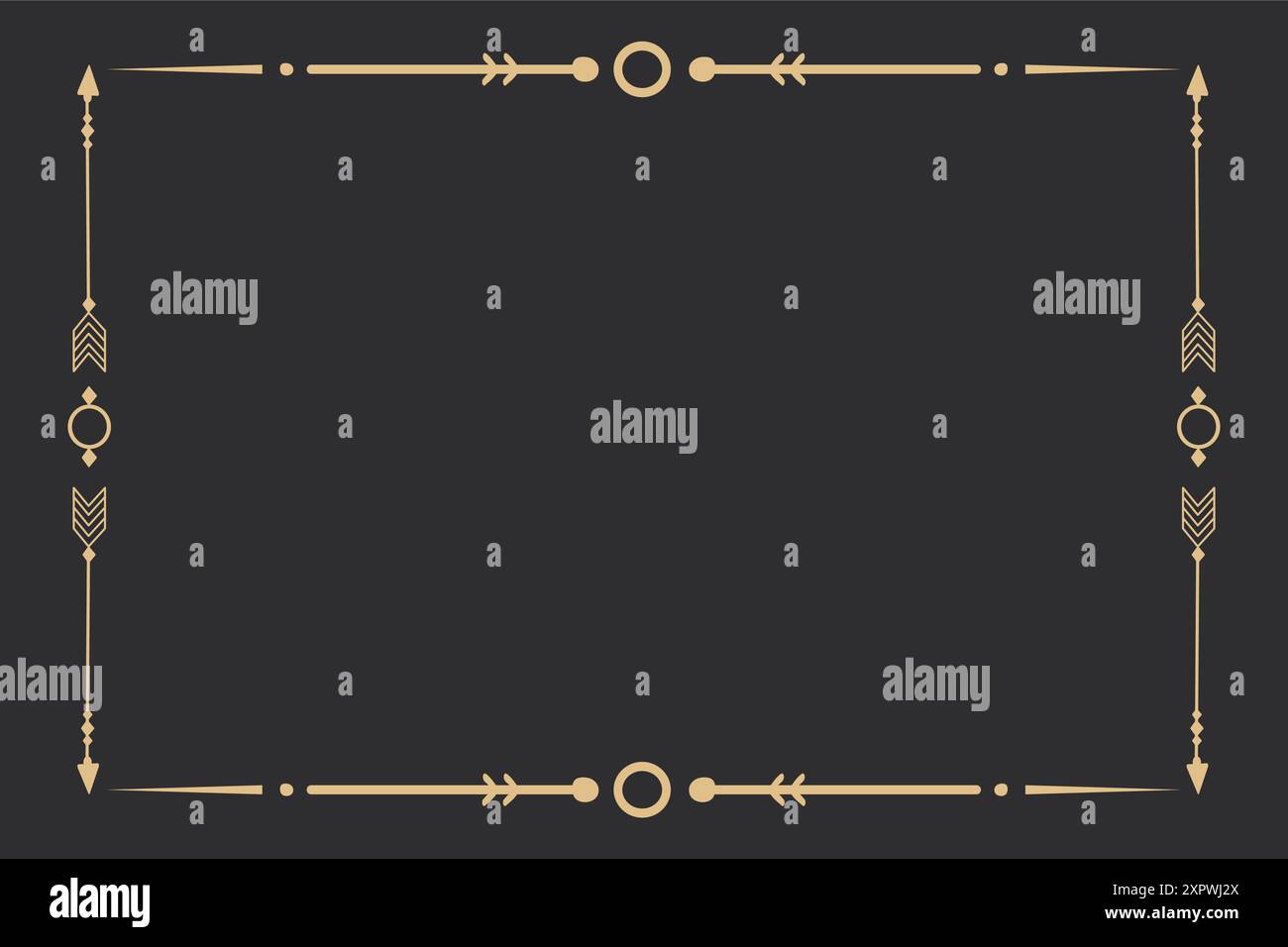 Rectangle Border Native Native American Feather Borders