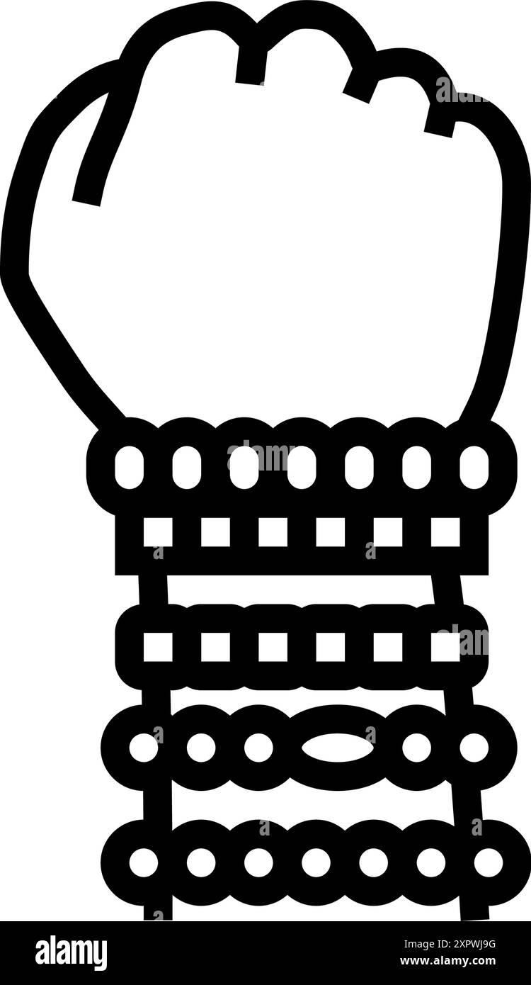 kandi rave retro line icon vector illustration Stock Vector Image & Art ...