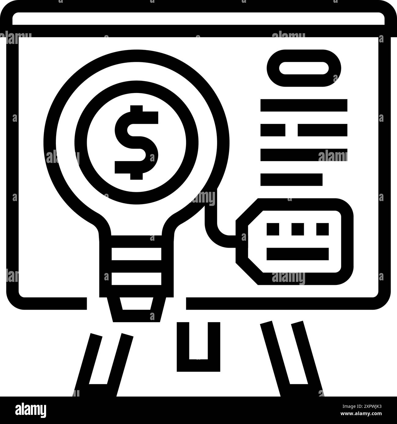pitch technical sales engineer line icon vector illustration Stock ...