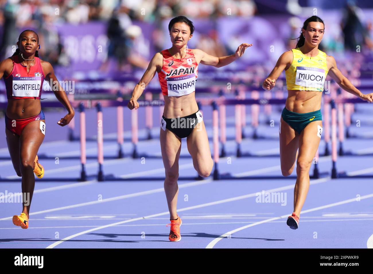Charfield R (L-R) CHATFIELD Emelia (HAI), Yumi Tanaka (JPN), MUCCI Celeste (AUS ...