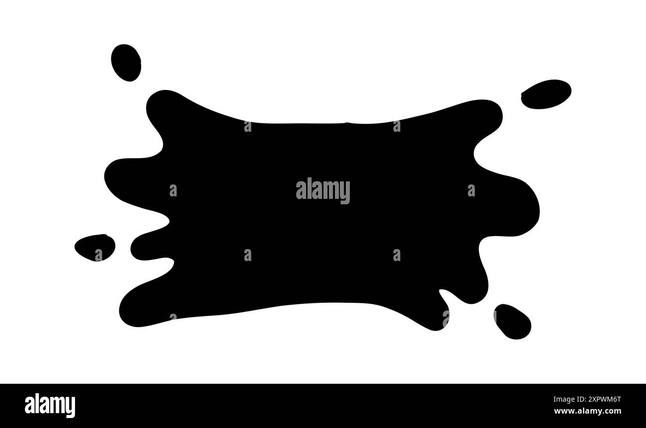 Hand drawn paint splatter and blob splash with different shapes. Blob ...