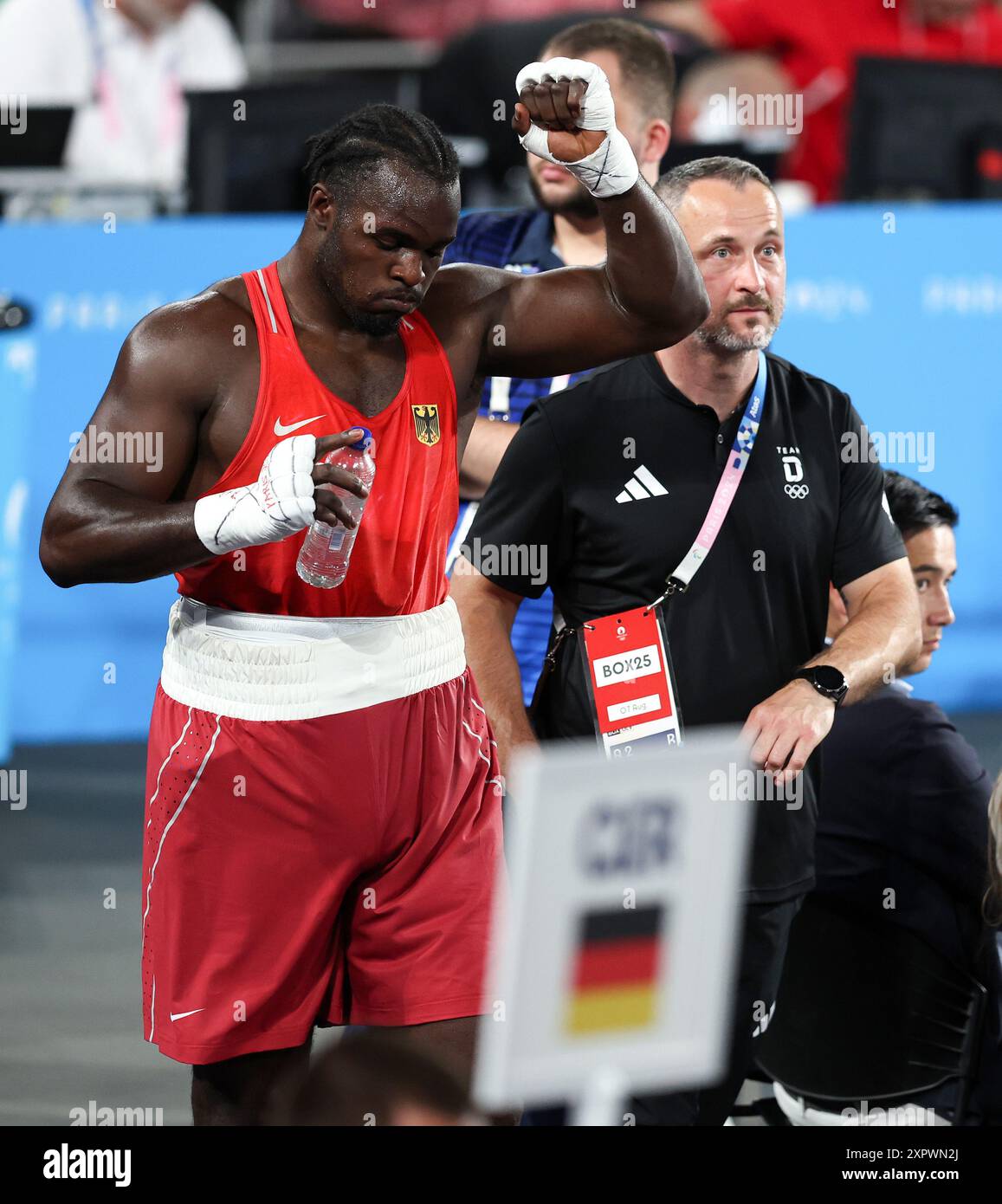 August Raman PARIS, FRANCE - AUGUST 07: Nelvie Raman Tiafack of Team Germany after ...
