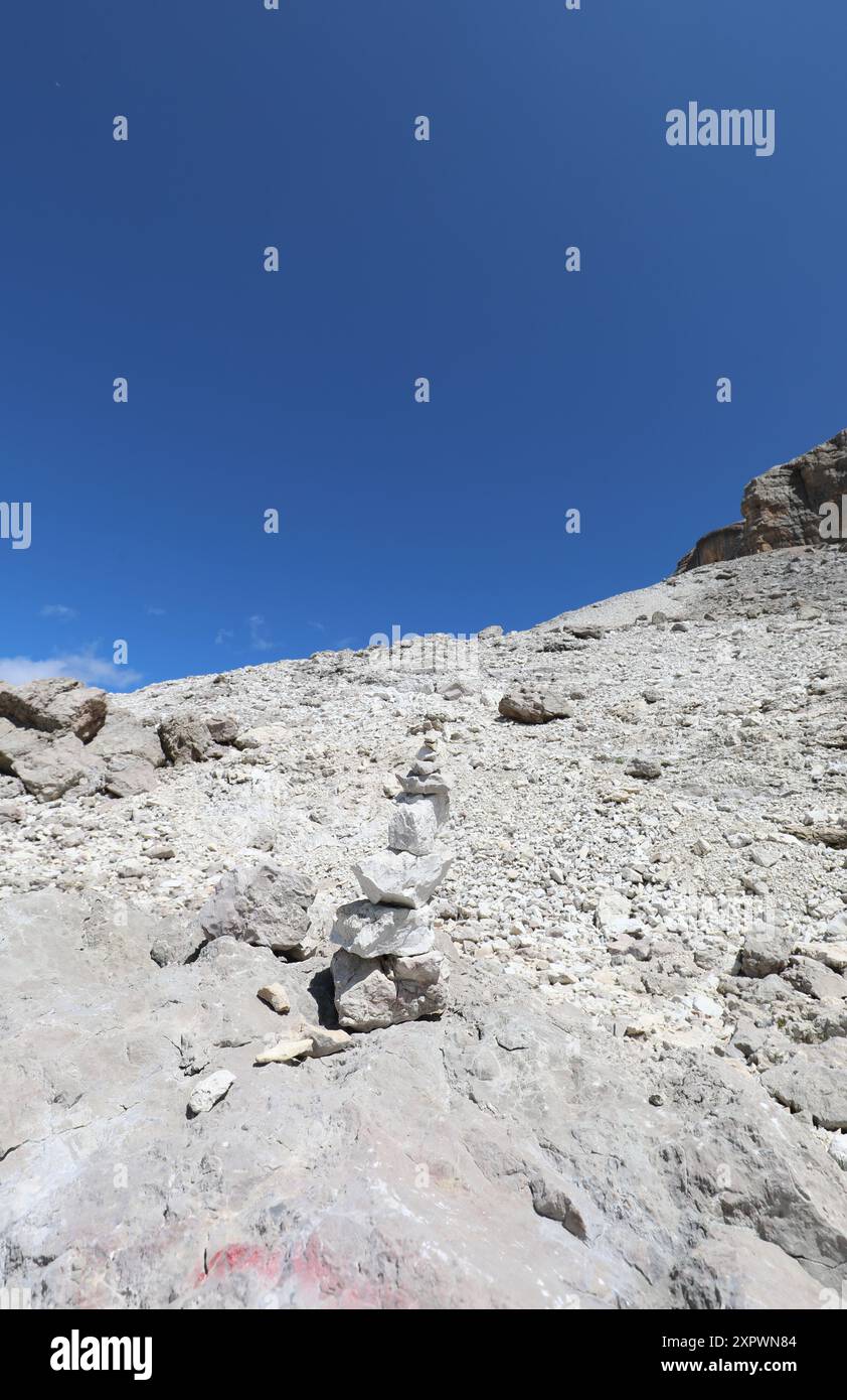 Stack Mountains Cairn also known as stacks are small man-made piles of stones in ...