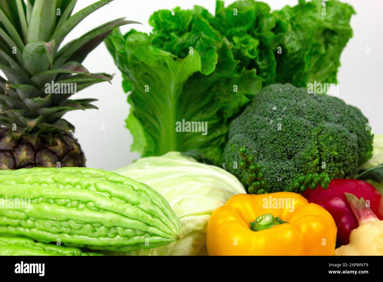 Mix In Cooking MIX of vegetables for health cooking concept on white background Stock ...
