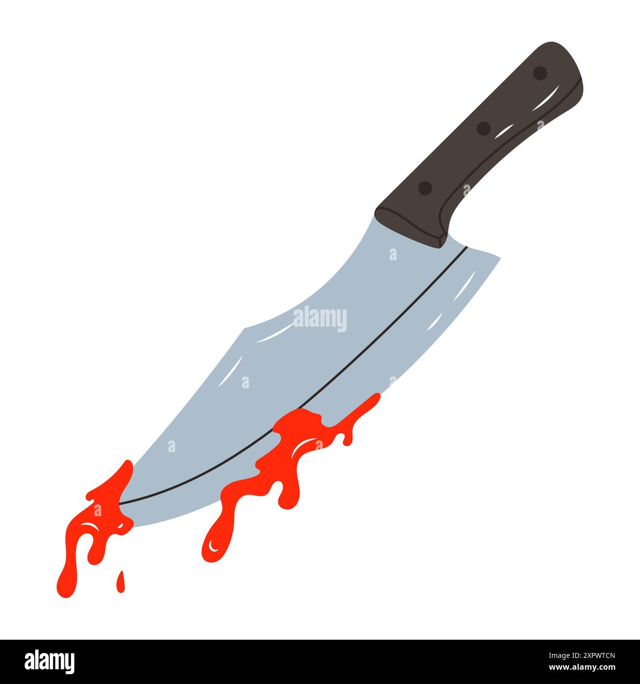 Bloody knife icon in flat style Stock Vector