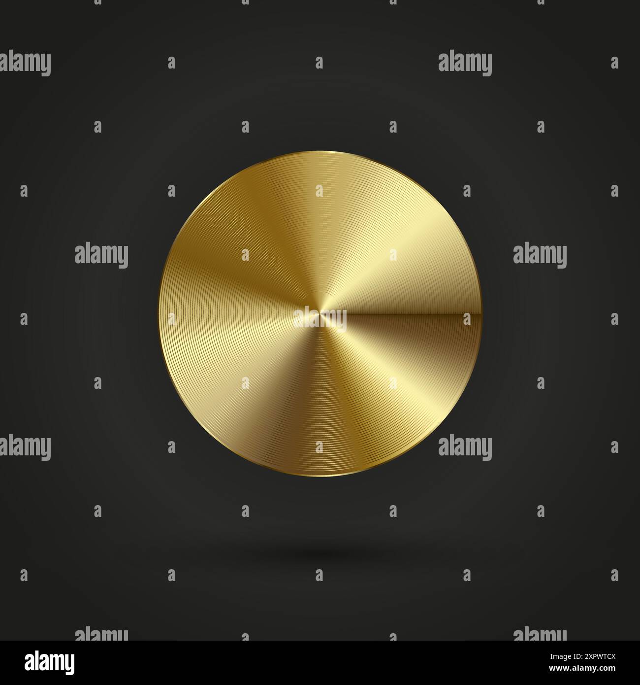 A Luxury gold circle realistic metal button button vector infographic ...