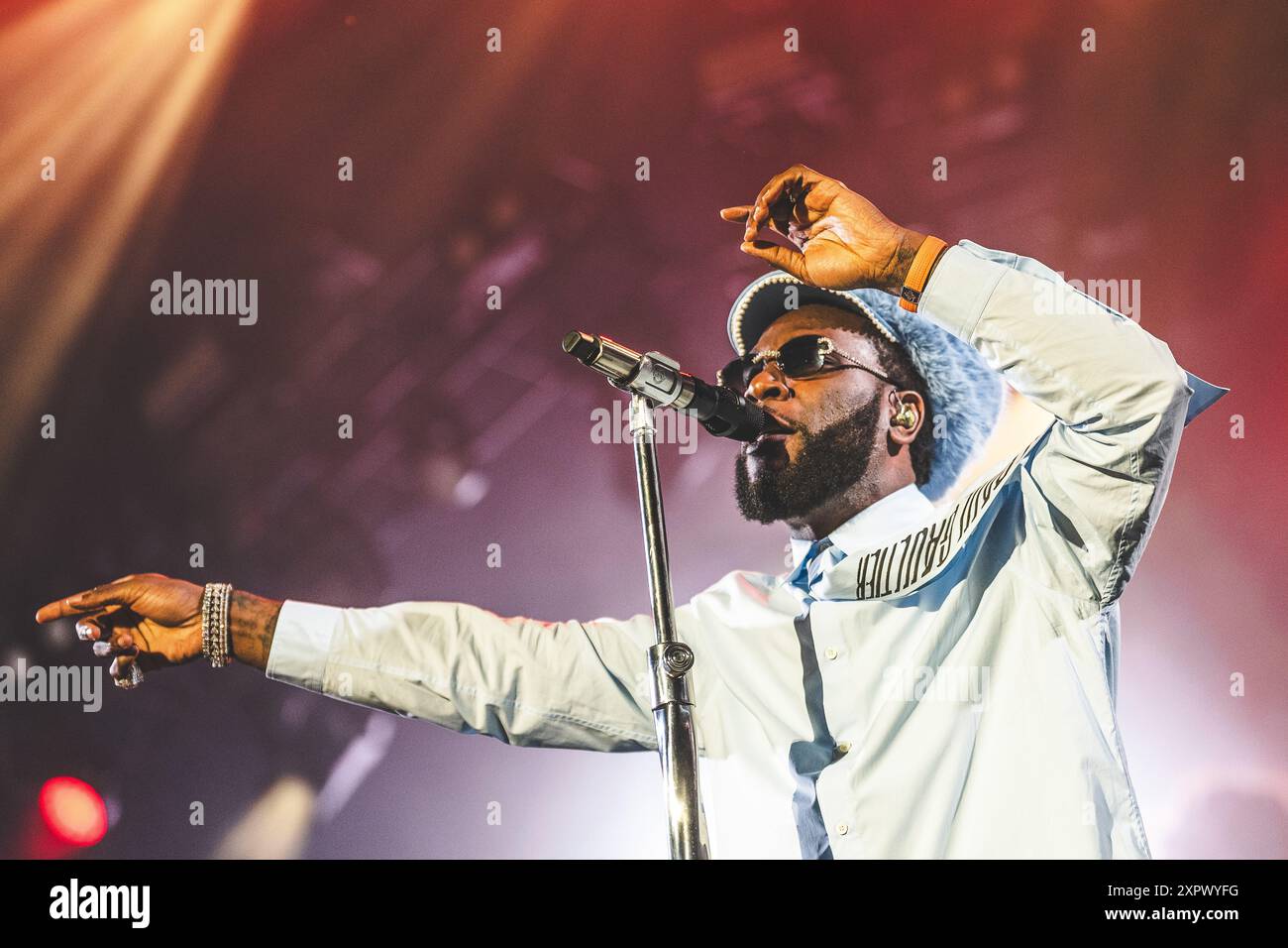 Skanderborg, Denmark. 07th Aug, 2024. The Nigerian singer and rapper ...
