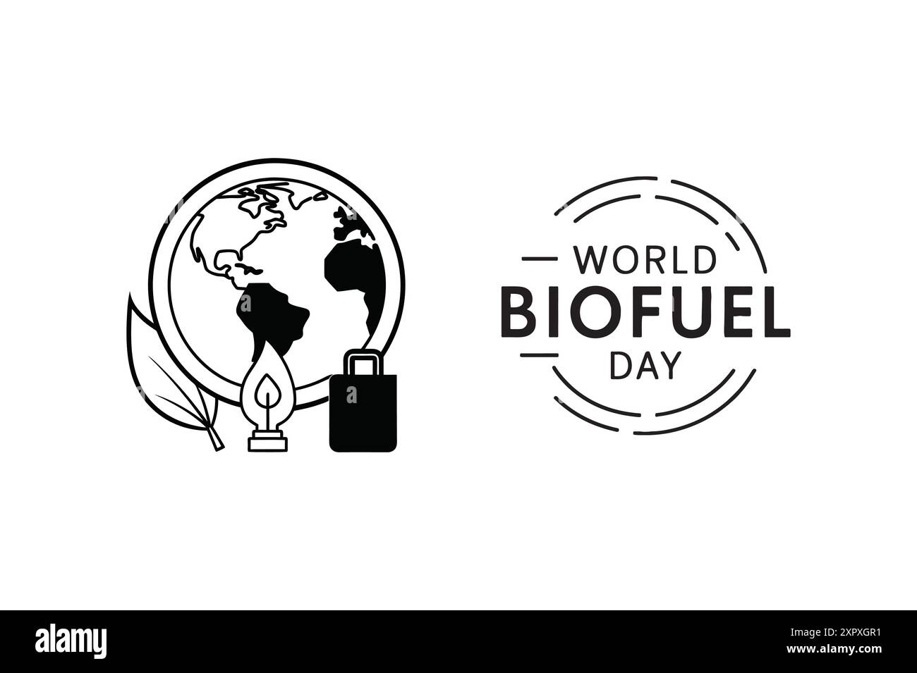 world biofuel day 10 august vector poster Stock Vector