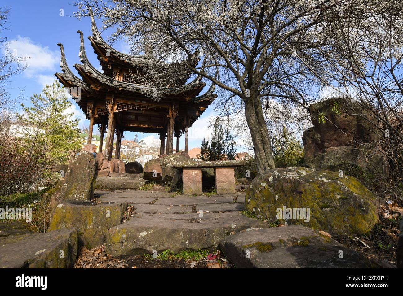The Chinese Garden Stuttgart (Chinesischer Garten Stuttgart Stock Photo