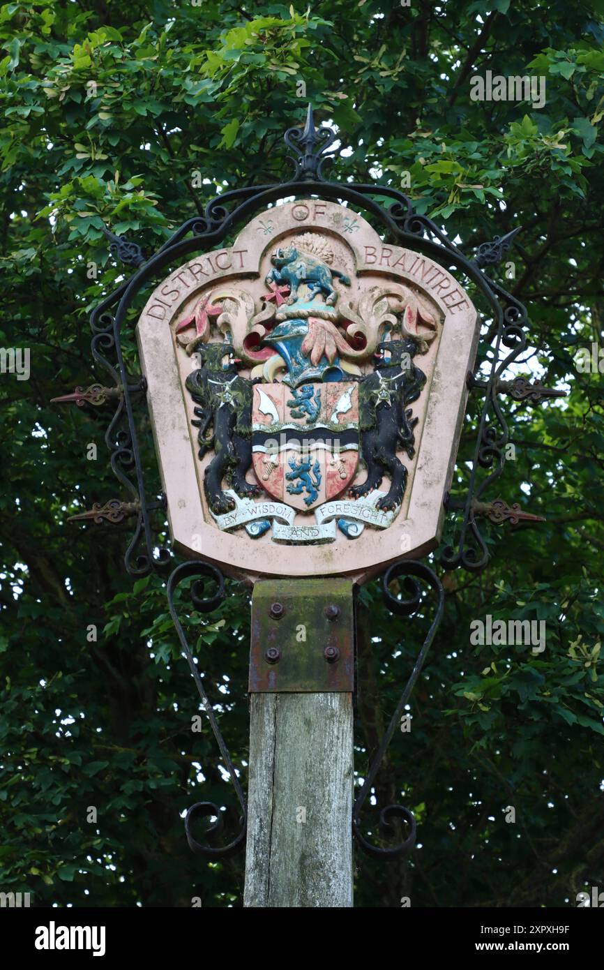 Braintree coat of arms sign, Braintree, Essex, UK Stock Photo - Alamy