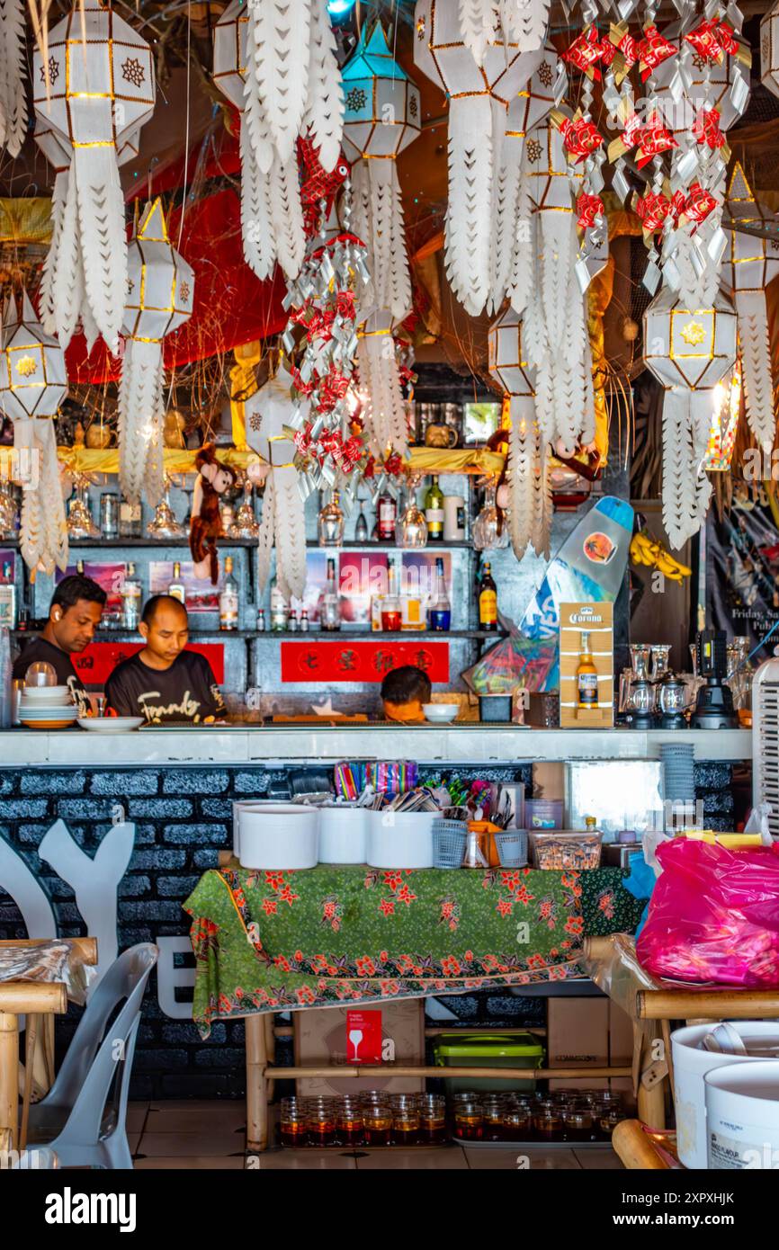 The Frandy Beach Bar and restaurant in Batu Ferringhi in Penang, Malaysia Stock Photo Alamy
