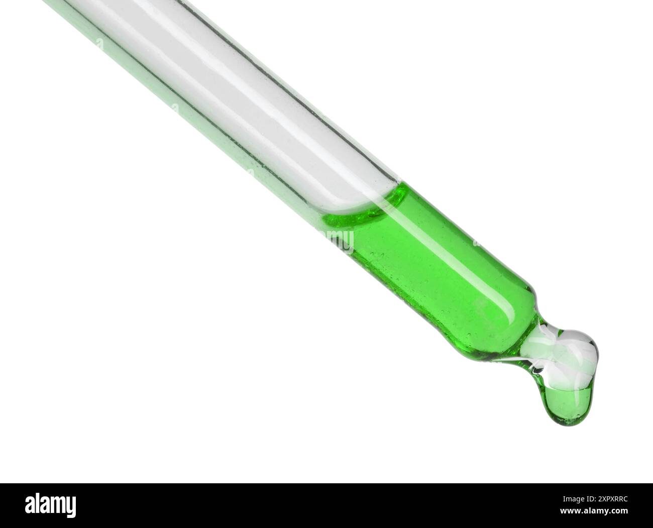 Glass dropper with golden liquid Cut Out Stock Images & Pictures - Alamy