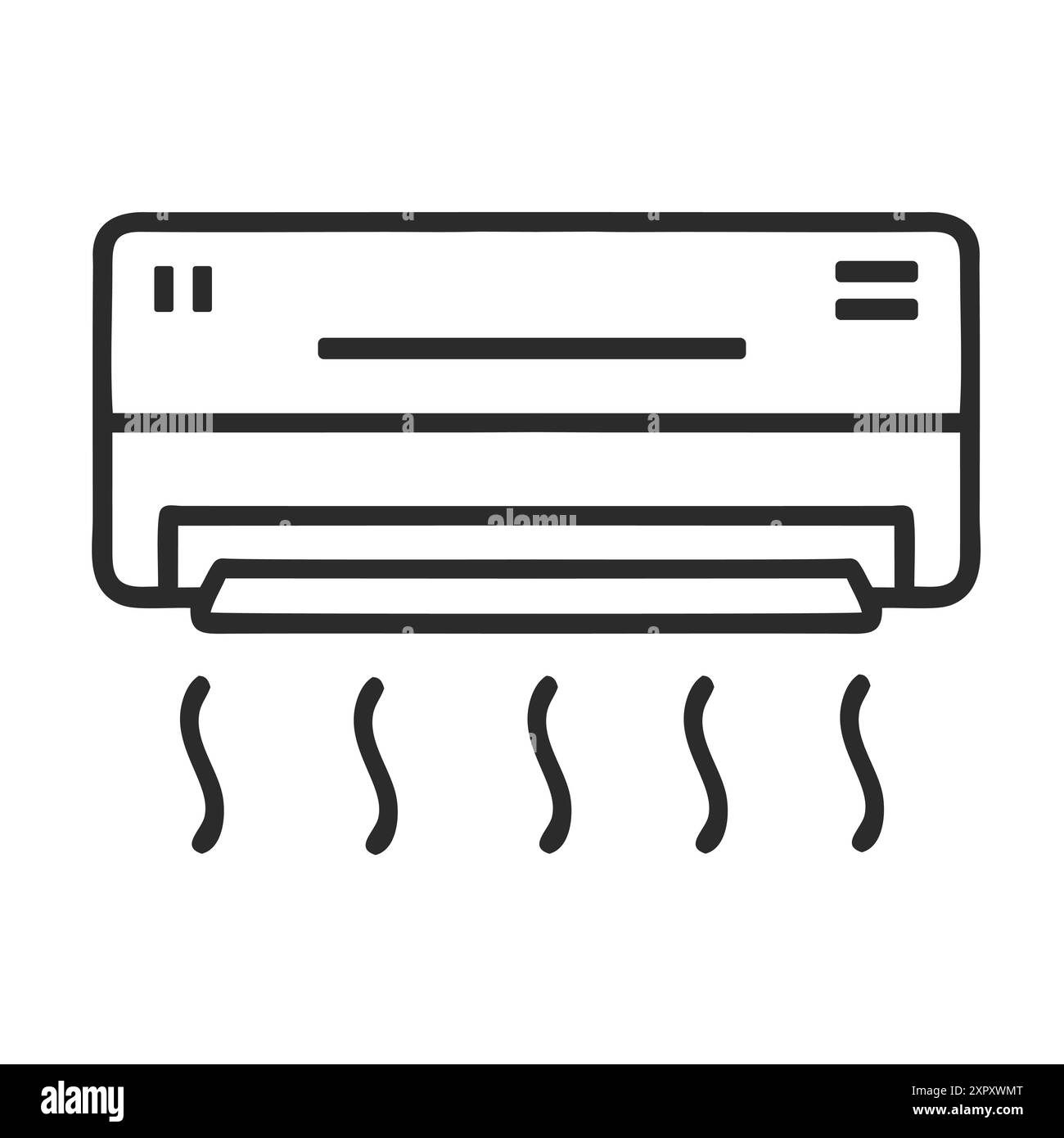 Air conditioner icon. Black and white vector illustration Stock Vector ...
