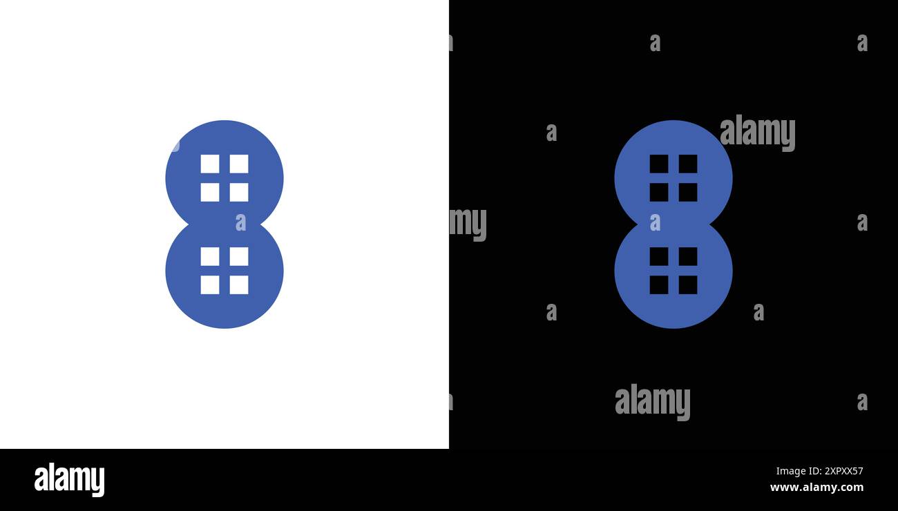The 8 windows logo design is unique and simple Stock Vector