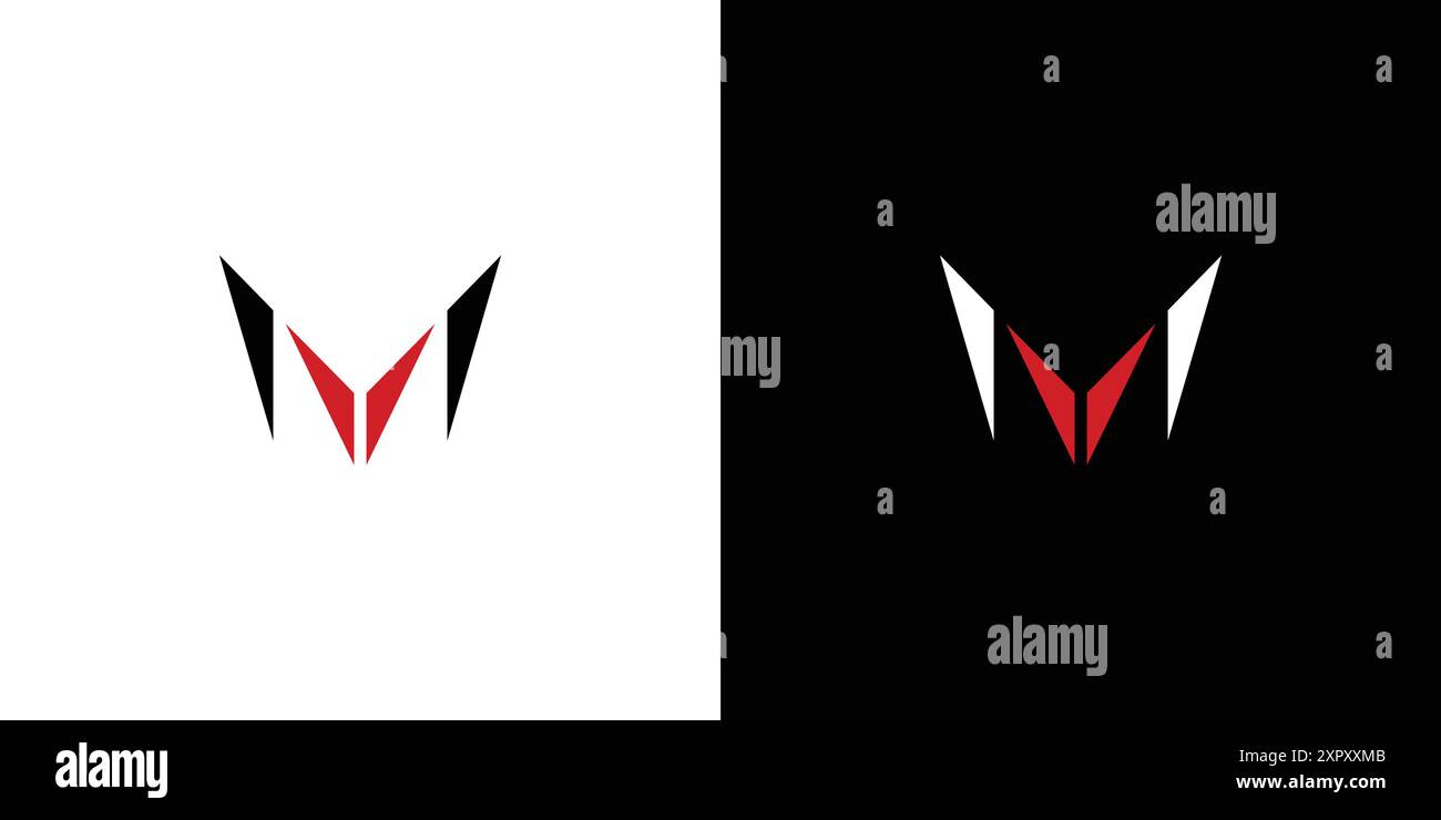Modern and sophisticated letter M initials logo design Stock Vector