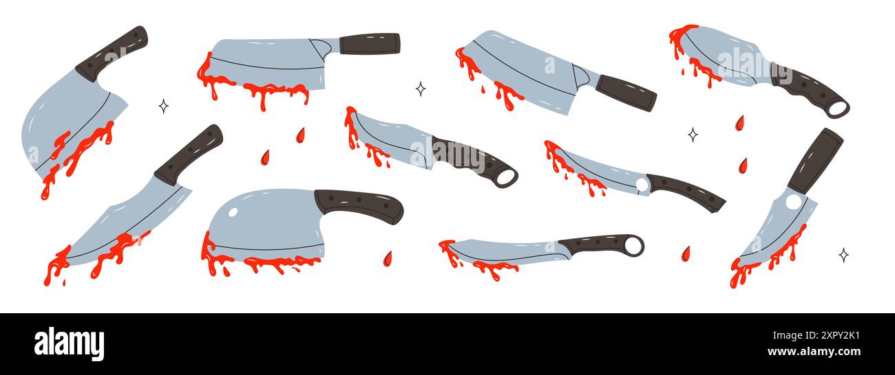 Bloody knife vector icon Stock Vector
