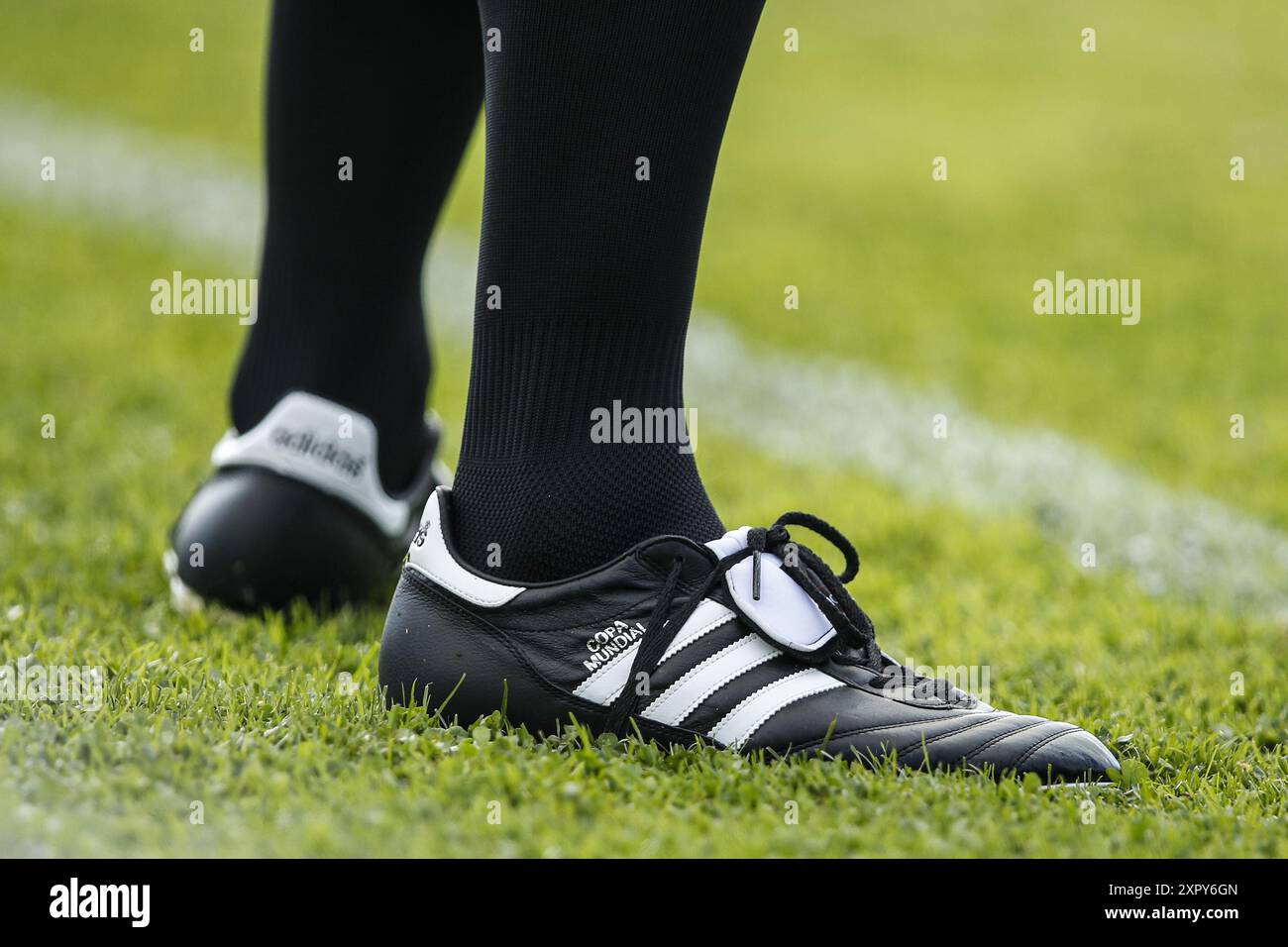 JULICH - ADIDAS Copa Mundial FG football boot during the friendly match between 1.FC Duren and FC Bayern Munchen at Karl-Knipprath Stadium on July 28, 2024 in Julich, Germany. ANP | Hollandse Hoogte | BART STOUTJESDIJK Stock Photo