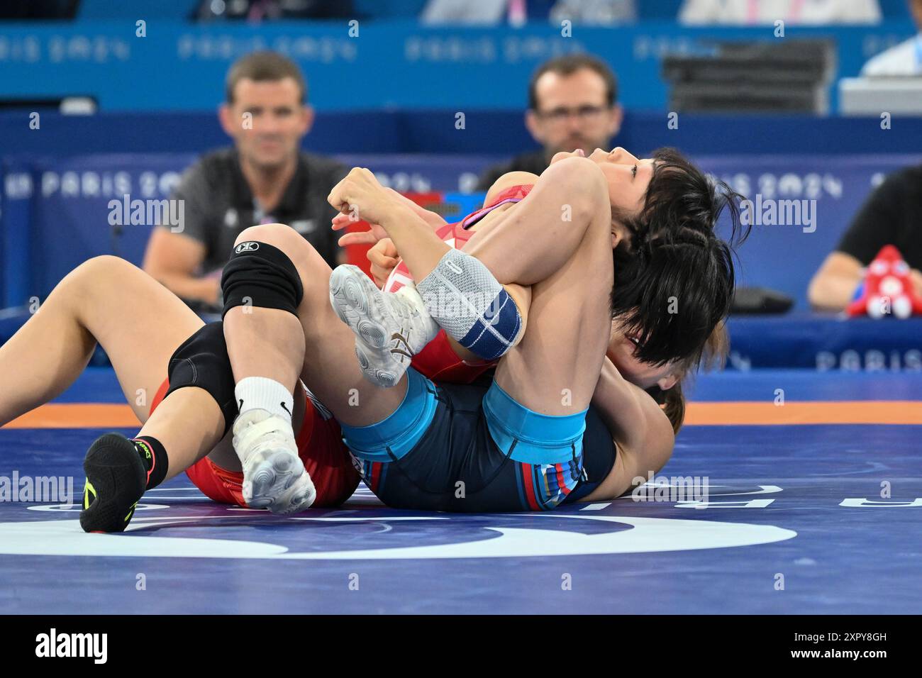 Paris, France. 07 August 2024, FUJIMANI Akari, Japan (JPN) vs PARRISH