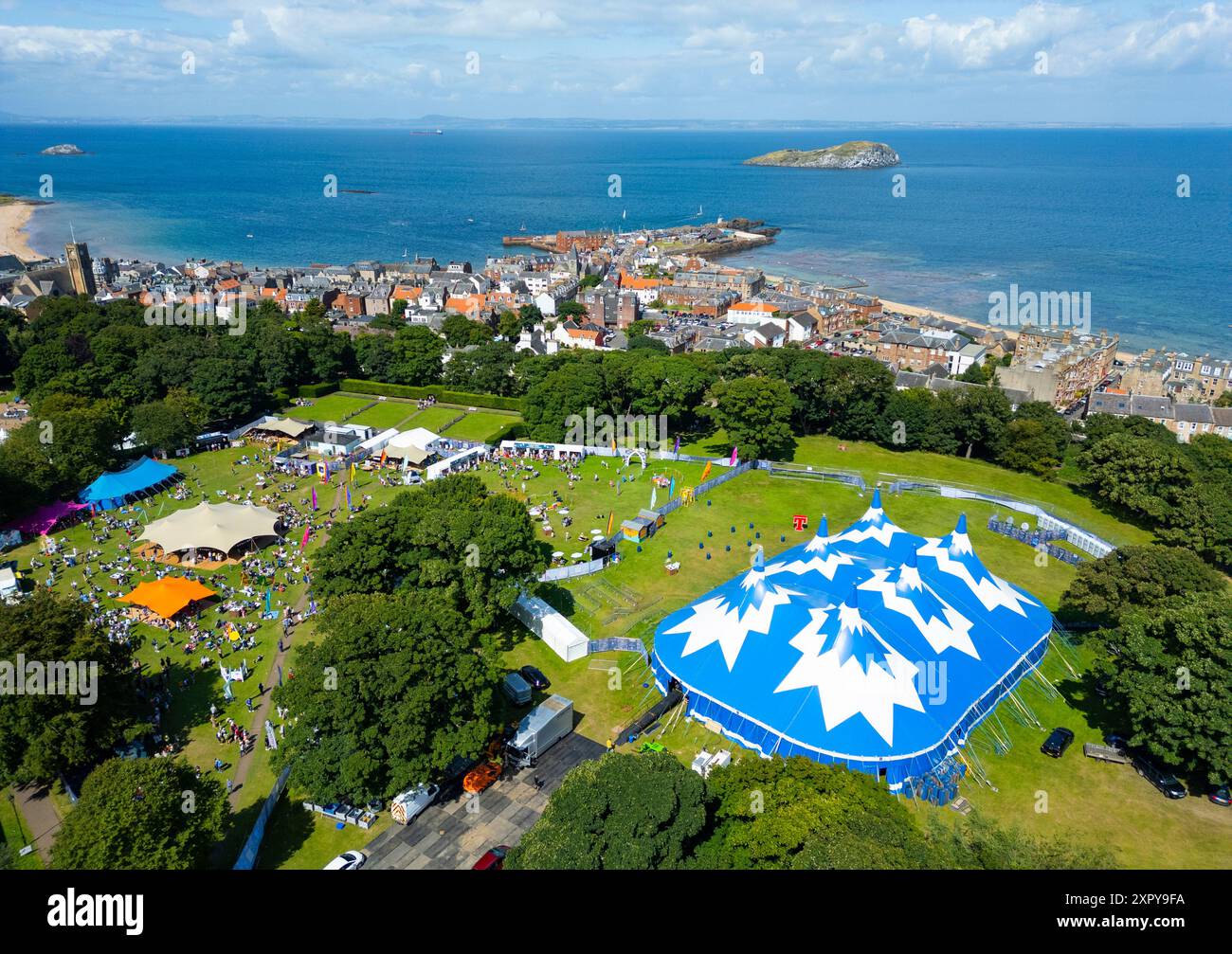 North Berwick Scotland UK 3rd August 2024 Aerial View Of The Fringe north-berwick-scotland-uk-3rd-august-2024-aerial-view-of-the-fringe
