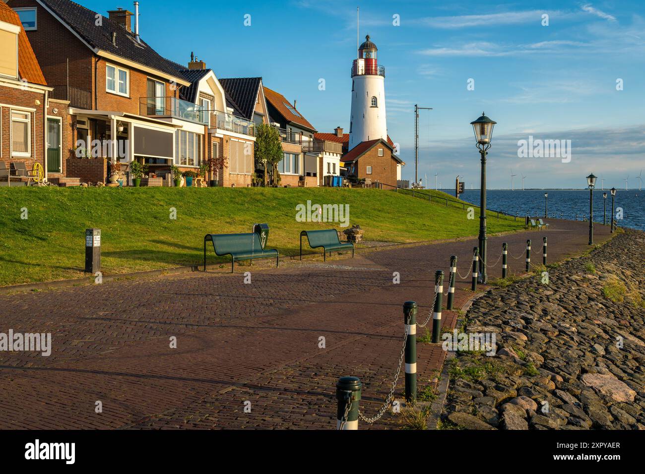 Lighthouse of Urk, Province Flevoland, The Netherlands Stock Photo