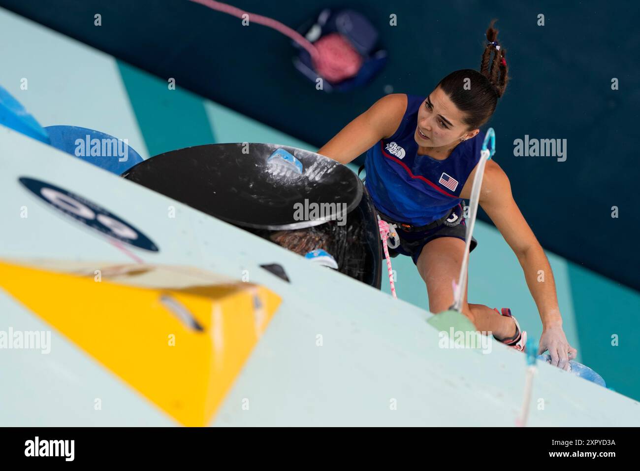 Brooke Raboutou of the United States competes in the women's boulder ...