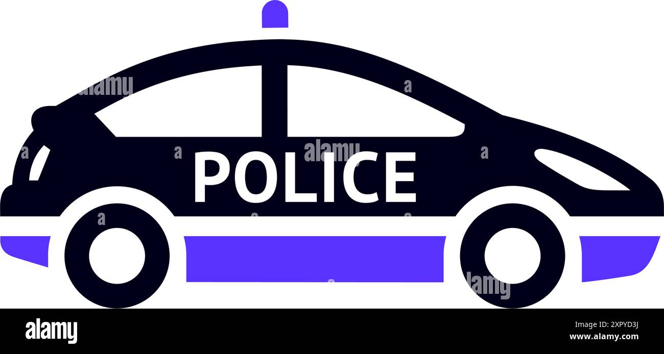 Police car transport flat icon, side view Stock Vector Image & Art - Alamy