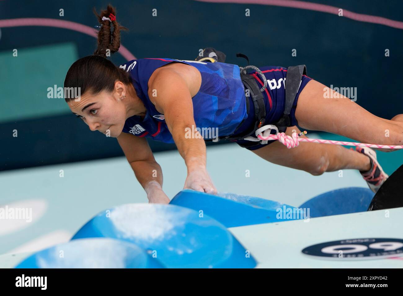 Kate Raboutou Brooke Raboutou of the United States competes in the women's boulder ...