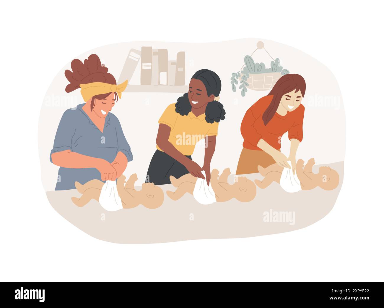Nanny course isolated cartoon vector illustrations Stock Vector Image Nanny course isolated cartoon vector illustrations Stock Vector Image