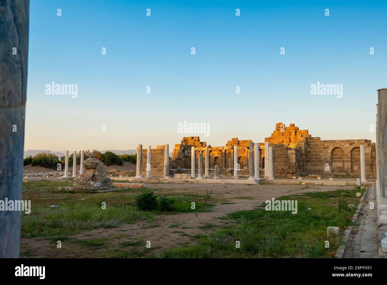 Ruins of the ancient city of Side. Library Stock Photo - Alamy