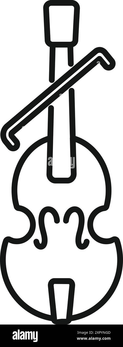 Silhouette outline drawing violin hi-res stock photography and images ...