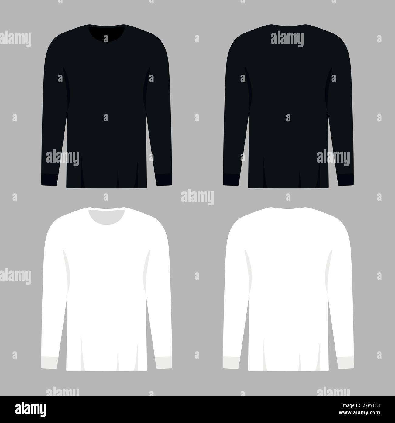 Long Sleeve Shirt Template Blank