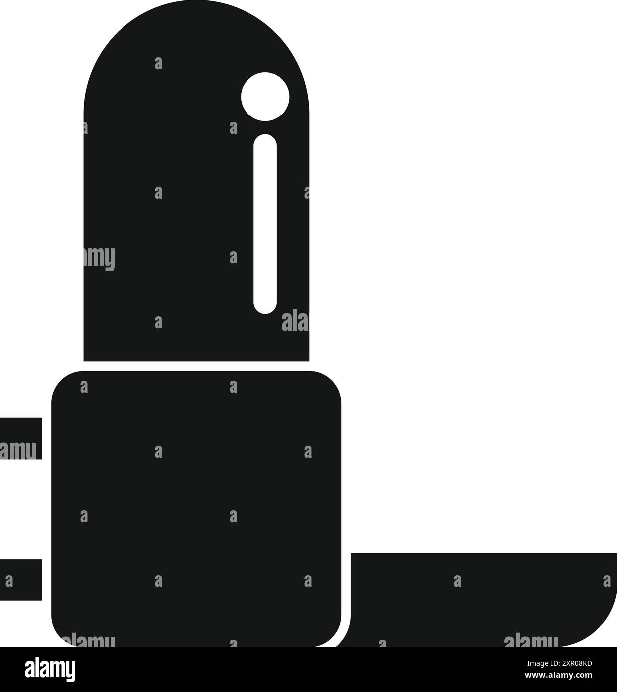 Electronic cigarette mod with clearomizer for vaping e liquid, simple black glyph icon Stock Vector