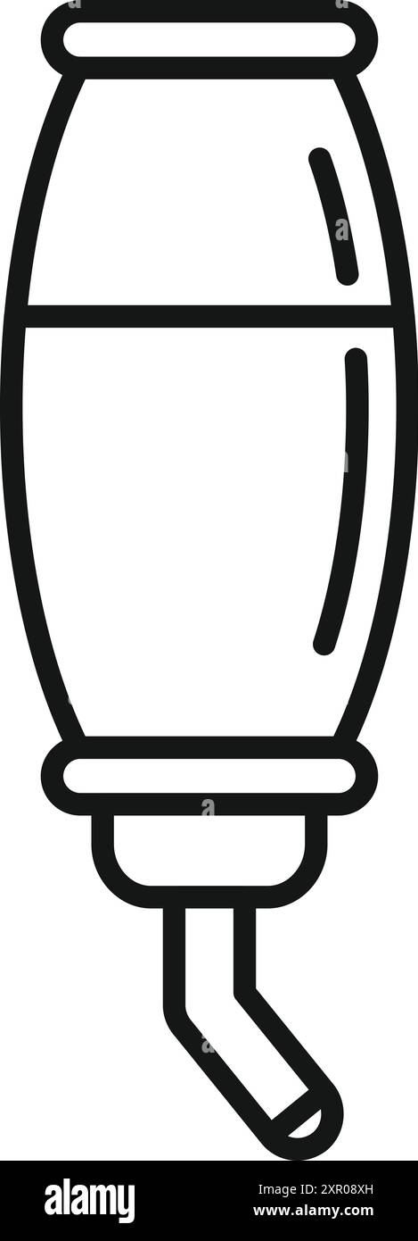 Simple line drawing of a pet water bottle for keeping your furry friend