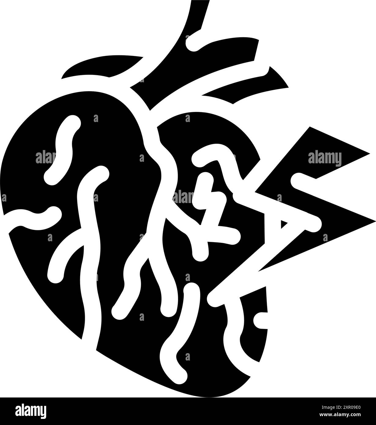 cardiovascular disease obesity overweight glyph icon vector