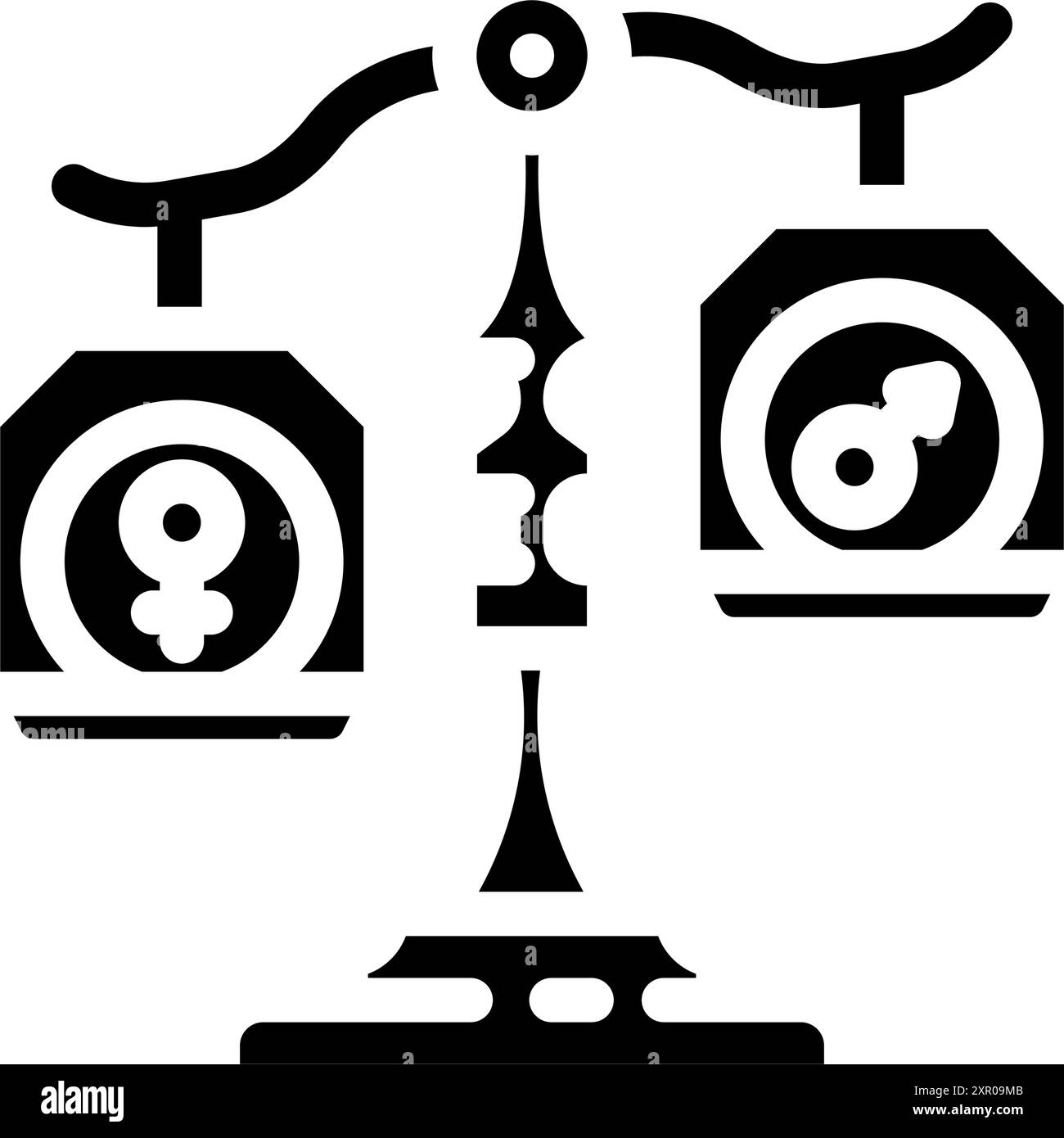 hormonal imbalance obesity overweight glyph icon vector illustration ...