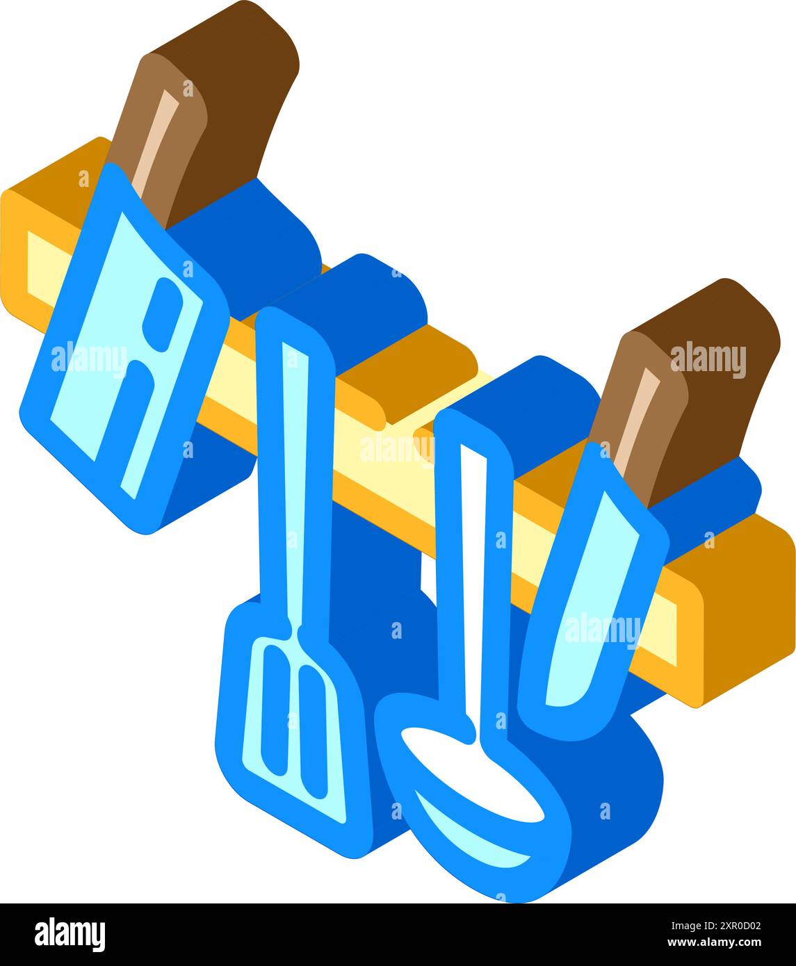 kitchen tools restaurant chef isometric icon vector illustration Stock ...
