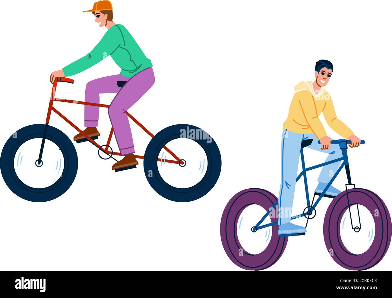funny fat biking man vector Stock Vector Image & Art - Alamy