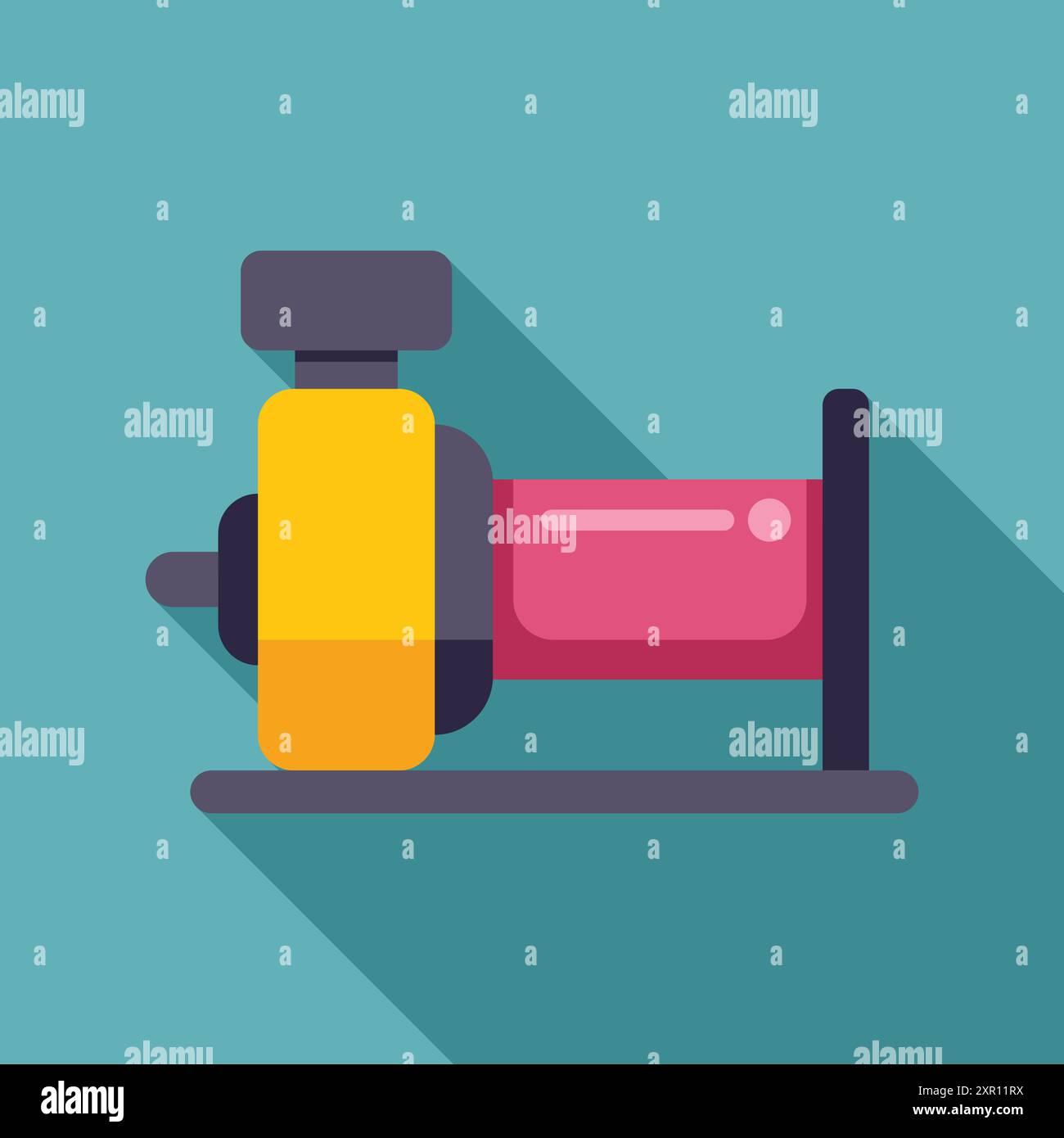 Water pump icon in flat style illustrating plumbing and irrigation ...