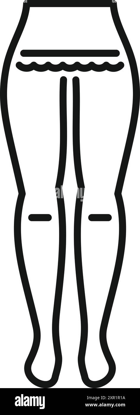 Woman wearing compression stockings with lace top for varicose veins ...