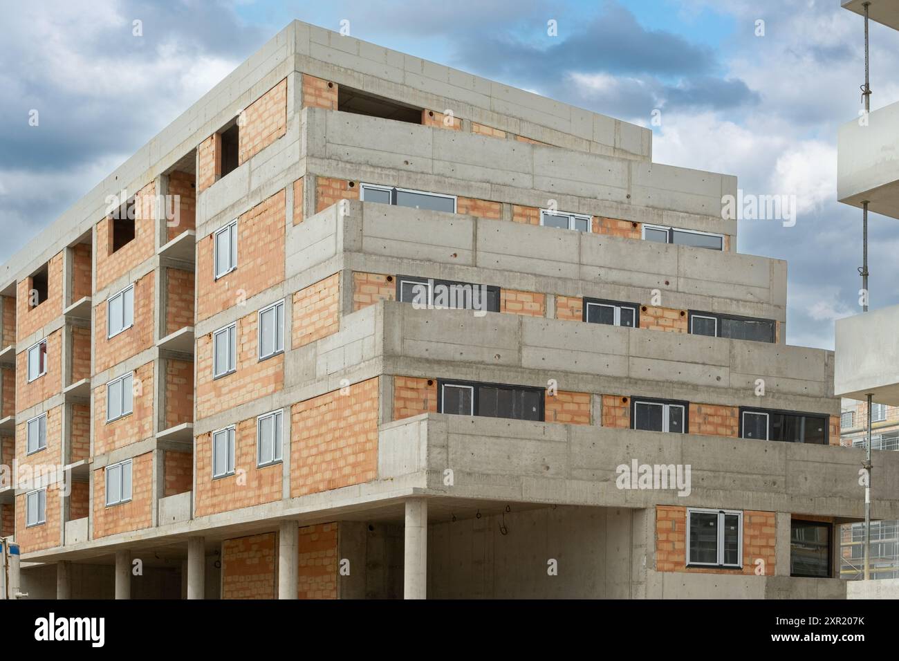 Gallery Detail: Modern Multi Apartment Buildings Made Of Brick And Concrete Under