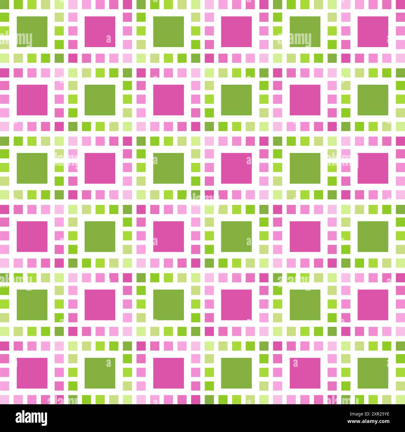 background, wallpaper with a pattern with squares continuously in the colors green and raspberry-pink, square, vector graphic, EPS, germany Stock Vector