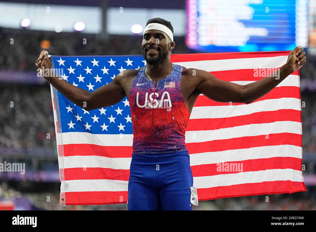 Bednarek, of the United States, poses after winning the silver