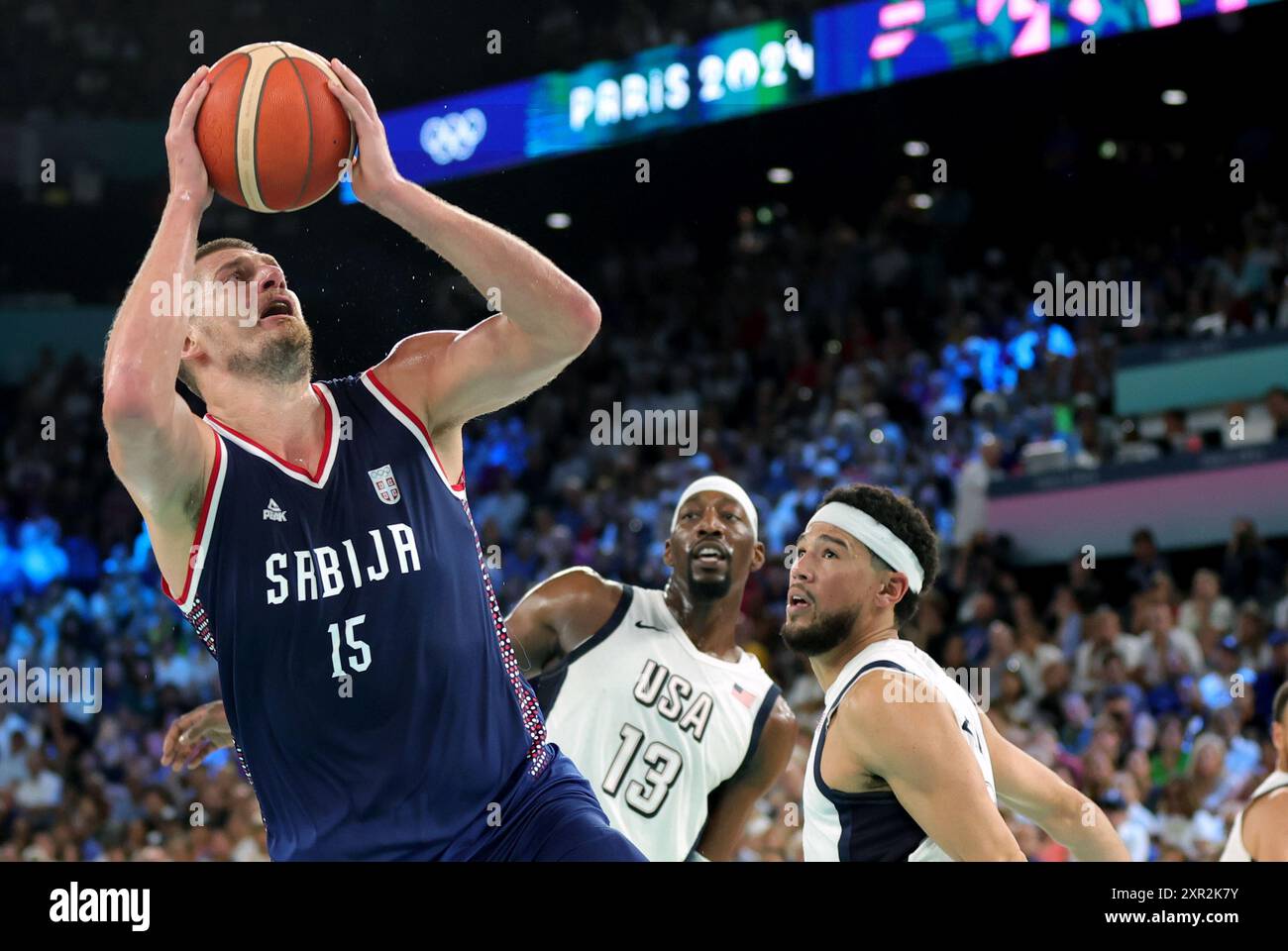 PARIS FRANCE AUGUST 08 Nikola Jokic Of Serbia During The Men s paris-france-august-08-nikola-jokic-of-serbia-during-the-men-s