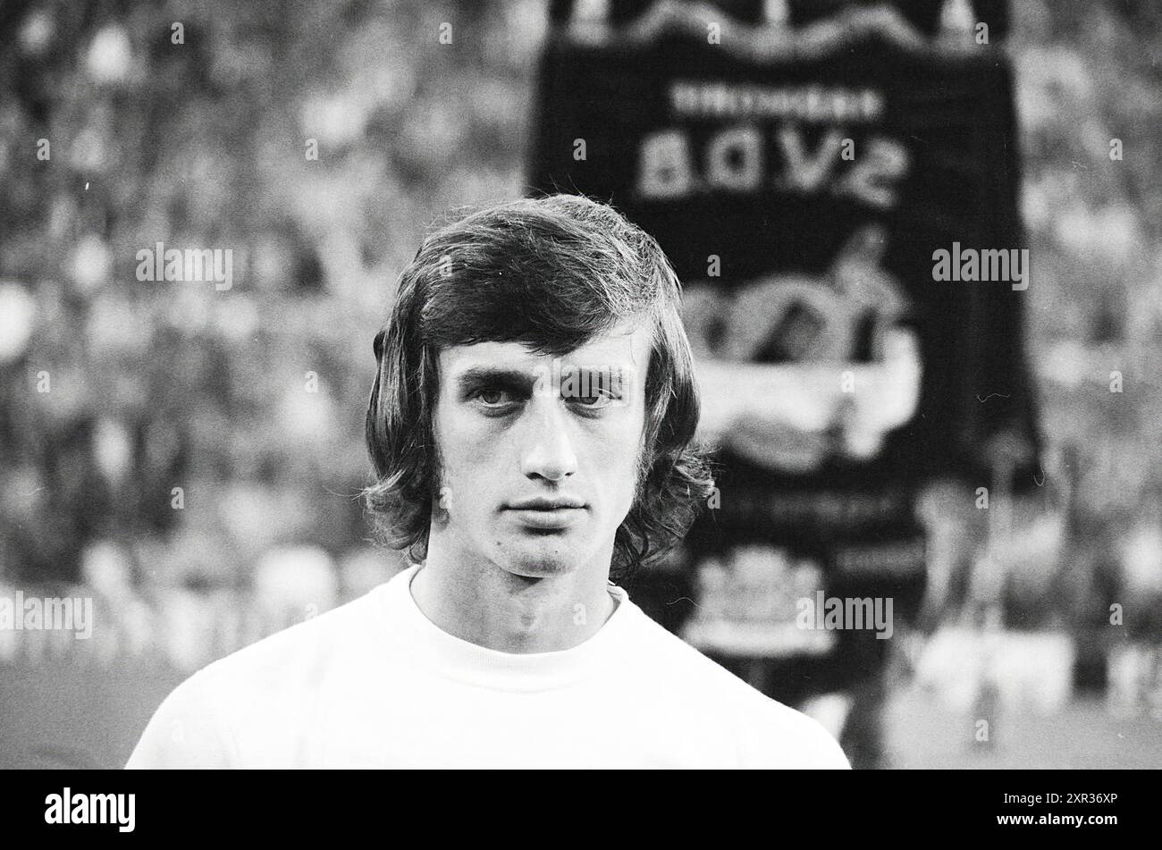 Football Netherlands - Romania, portrait Rob Rensenbrink, 05-06-1974, Whizgle Dutch News: Historic Images Tailored for the Future. Explore The Netherlands past with modern perspectives through Dutch agency imagery. Bridging yesterday's events with tomorrow's insights. Embark on a timeless journey with stories that shape our future. Stock Photo