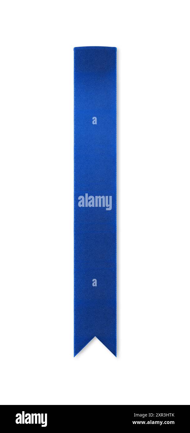 Long, shiny blue ribbon bookmark for use as a page reminder or divider ...