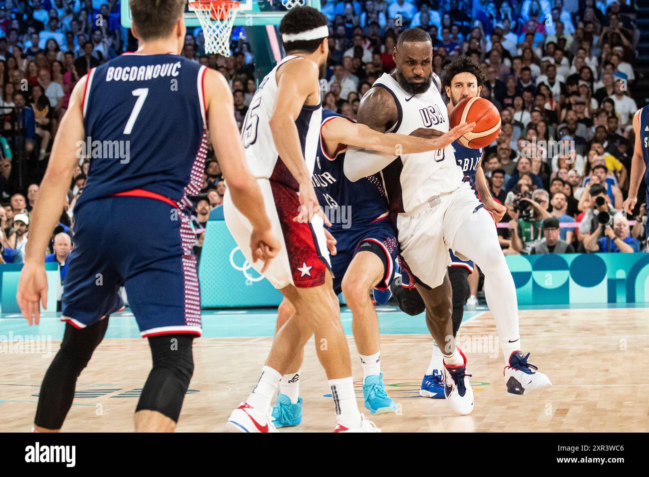 LeBron James ( 6 - USA), Basketball, Men's Semifinal between United ...