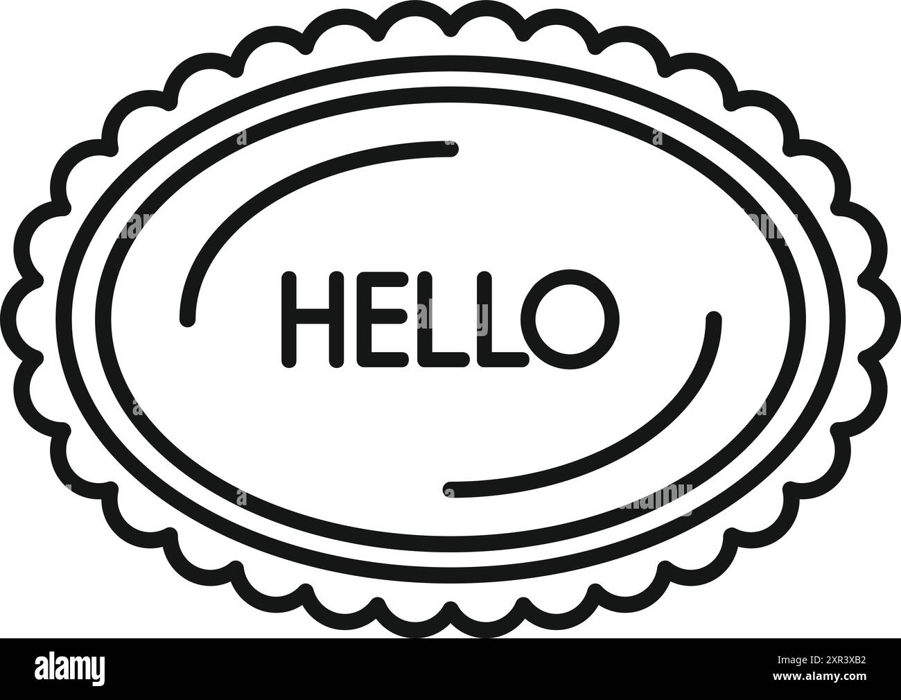 Hello greeting welcome message Black and White Stock Photos & Images ...