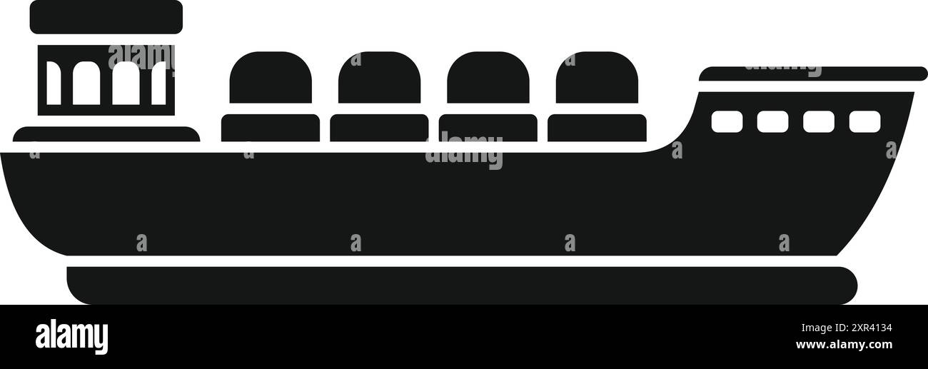 Ship carrying containers Stock Vector Images - Alamy