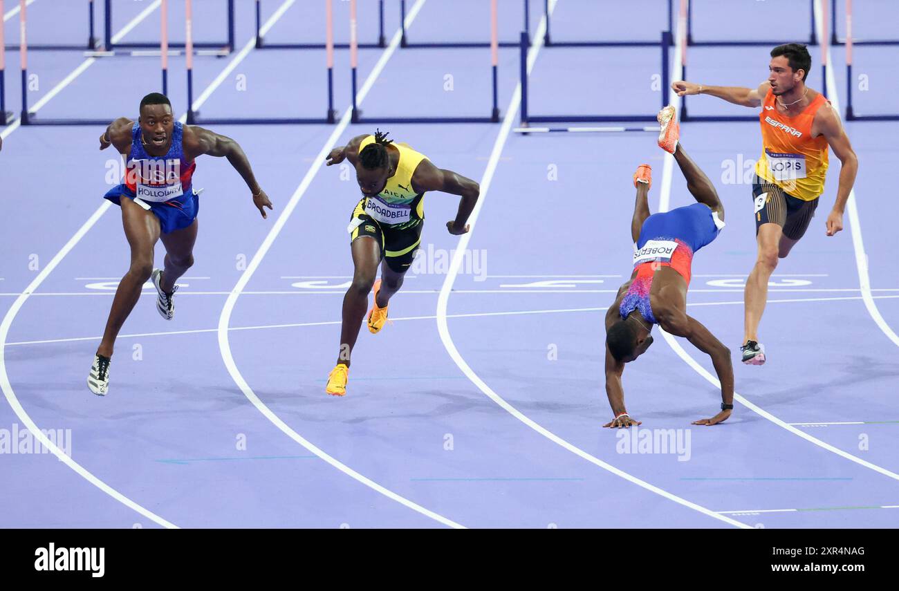 Jam Raseed Paris, Ile de France, France. 8th Aug, 2024. Grant Holloway (USA) wins ...