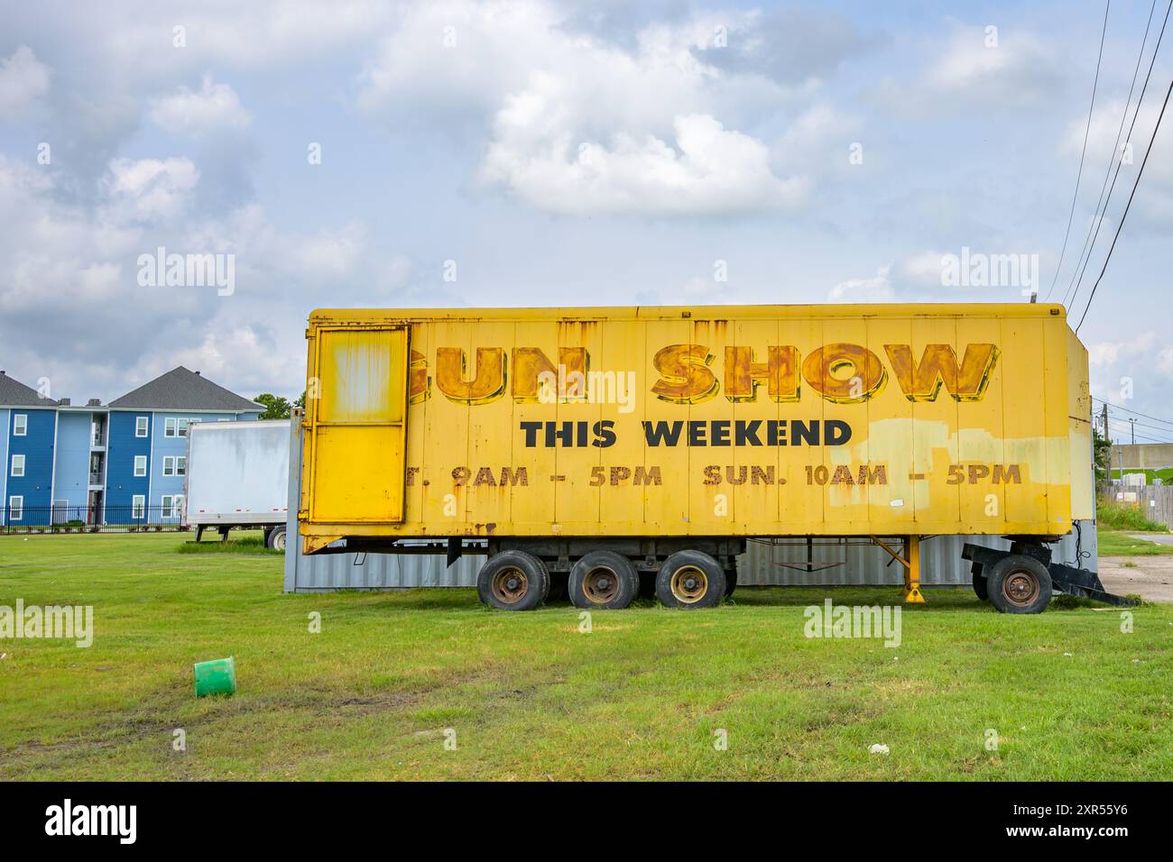 KENNER, LA, USA - MAY 22, 2024: Faded sign on side of trailer ...